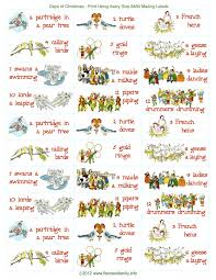 12 Days Of Christmas Sing A Long Labels Flanders Family Homelife