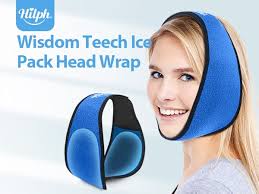 Hilph Poche de Glace de Dents Sagesse, Poche de Glace Froid en Gel Visage,  Ajustable Compresse Froide pour L'extraction des Dents de Sagesse,  Chirurgie Dentaire et Faciale, Soulager la Douleur Bleu :