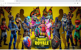 Fortnite battle royale game was developed in the cartoonish style, which looks quite organic with the theme. Fortnite Battle Royale New Tab Theme