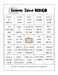 Free Bingo Games To Play Offline Free Printable Screen Time Bingo Game For Teaching Responsibility Mom For All Seasons Chores For Kids Screen Time Bingo