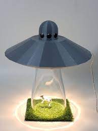 Check out our ufo abduction lamp selection for the very best in unique or custom, handmade pieces from our desk lamps shops. Silver Ufo Alien Abduction Desk Lamp Sci Fi Spaceship Etsy