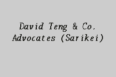 David toh deputy managing partner/head of litigation: David Teng Co Advocates Sarikei Firma Guaman In Sarikei