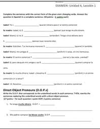 Vhl spanish leccion 4 download or read online ebook vhl central answer key spanish leccion 4 in 1. Avancemos 1 Unit 4 Lesson 1 Exam Examen By Sol Azucar Tpt