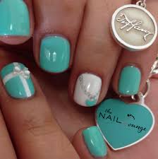 Tiffany Gel Nail Art Design By The Nail Lounge Miramar Tiffany Nails Gel Nail Art Designs Gel Nail Art