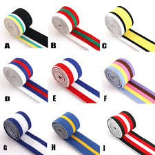1 1/2'' High Elastic Striped Webbing Elastic Stretch Band Ribbon Multiple  Color Stripe Elastic Band 38mm Strap Webbing by the Yard
