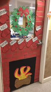 Fireplace And Stockings For Christmas Door Contest Door Decorations Classroom Christmas Holiday Door Decorations Christmas Classroom
