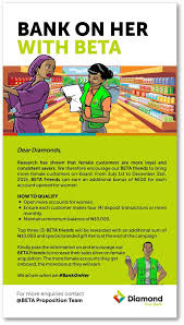 Diamond bank garki in abuja offering services on cheque accounts and credit cards. We Re Happy To See Diamond Bank Nigeria Pick Up The Mantle Of Bankonher By Putting An Incentive Towards Increasing The N Incentive Financial Inclusion Bank