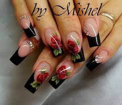 Pin By Shilpi Shivhare On Nail Rose Nail Design Floral Nails Rose Nails