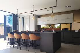 dark grey concrete luxury kitchen