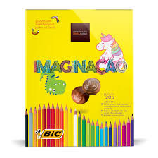 Ilustrações com linhas fortes e contrastantes, perfeitas para a idade; Chocolates Brasil Cacau Lanca Parceria Com A Bic Ep Grupo Conteudo Mentoria Eventos
