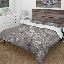 An old slamming screen door, wood swing on the porch, little round painted table with a pitcher. Designart White Cherry Blossoms Ii Farmhouse Bedding Set Duvet Cover Shams Overstock 25971443