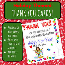 You should avoid giving gift cards to expensive shops where teachers have to spend additional money to use the gift card. Holiday Gift Thank You Cards For Teachers By Meagan S Music Room