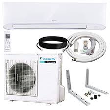 Once the air conditioner is in place, use your drill to insert screws into the flange hole, securing the ac in place. Daikin 12 000 Btu 17 Seer Wall Mounted Ductless Mini Split Inverter Air Conditioner Heat Pump System 15 Ft Installation Kit Wall Bracket 230 Volt 10 Year Limited Warranty Buy Online In Qatar At