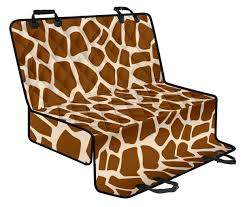 Brown Giraffe Pattern Print Pet Car Back Seat Cover In 2020 Back Seat Covers Pet Car Pet Car Seat Covers