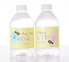 Bumble Bees Gender Reveal Water Bottle Labels Labelsrus