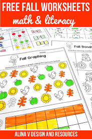 Free Fall Math Literacy Activities For Kindergarten 1st Grade And Preschool Is Fun With This Common Cores Math Literacy Activities Math Literacy Activities