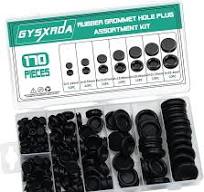 Rubber Grommet Kit 170 Pack - Black Firewall Grommet Assortment 7 Sizes  Rubber Cable Hole Plug for Holes, Electrical, Plumbing, Automotive, Boat,  Home ...