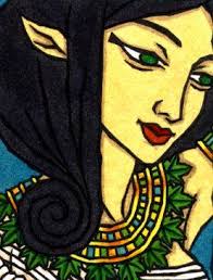 HATHOR is the ancient Egyptian sky and mother Goddess Whose husband (or  son) is the falcon-headed sun God Horus. Her name literally means "House of  Horus" as the sky is the dwelling