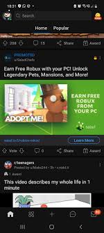 Maybe you would like to learn more about one of these? Reddit Is Literally Advertising Free Robux Scams And Free Legendary Adopt Me Pets Scams Please Be Warned Facepalm
