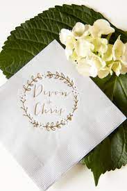 Custom Cocktail Napkins By Fyp Wedding Napkins Custom Cocktail Napkins Wedding