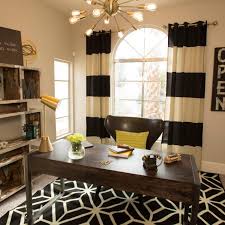 These home office design ideas will motivate you to get to work, whether it's large or small. Black And White Living Space And Home Office Pictures Hgtv Photos