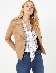 Check spelling or type a new query. Faux Leather Biker Jacket M S Collection M S