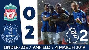 Arsenal betting odds, next game: Under 23s Win At Anfield Liverpool 0 2 Everton Youtube