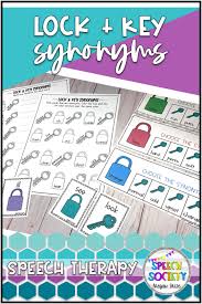 Lock And Key Synonym Activities Distance Learning In 2020 Speech Therapy Activities Activities Synonym Activities