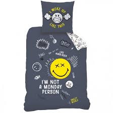 Housse de couette 1 personne. Linge De Lit Pour Adolescent Ou Junior La Housse De Couette Smiley Pour Se Reveiller De Bonne Humeur Housse Couette Ado Un Max D Idees