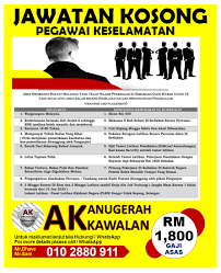 Pengawal keselamatan diperlukan di kawasan nilai 3 segera. Jawatan Kosong Pegawai Ak Anugerah Kawalan Resources Facebook