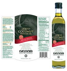 Liquid Coconut Oil Label Template Liquid Coconut Oil Spices Packaging Packaging Template Design
