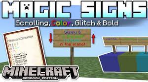 Unfortunately, this is only limited to the entire text on the sign, and you cannot change the text style. How To Make The Best Signs In Minecraft Scrolling Color Glitch Bold Tutorial Bedrock Java Youtube