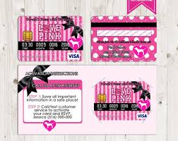 Victoria Secret Love Pink Credit Card Invitation Birthday Invitations S Pink Birthday Party Invitations Pink Birthday Party Decorations Pink Birthday Party