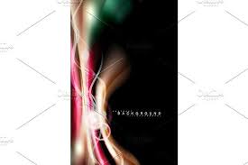 Color Shiny Light Effects On Black Liquid Style Multicolored Wavy Shape Color Light Effect Light