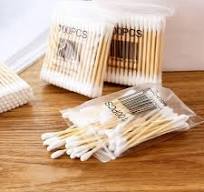 100 Count 6 Inch Long Cotton Swabs with Wooden Sticks, Cleaning Cotton  Sticks Cotton Tipped Applicators Cleaning Swabs