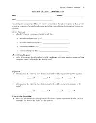 A printable classical conditioning worksheet containing 11 questions and answers to match. Psychsim 5 Classical Conditioning Worksheet For 9th 11th Grade Lesson Planet