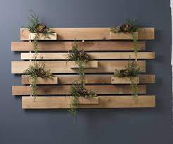 Extra Large Wooden Slat Wall With Succulents D W Silks Outside Wall Decor Green Wall Design Garden Wall Decor