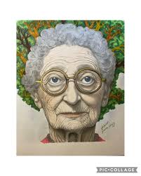 Gnome blowing heart bubbles in nature's canvas