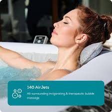 Lay-Z-Spa Florence Airjet Hot Tub with Built In LED Light System, 140  AirJet Massage System Inflatable Hot Tub With Freeze Shield Technology, 4-6  Person : Amazon.co.uk: Garden