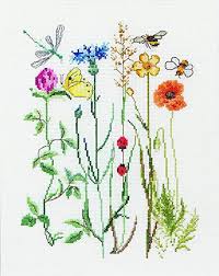 Pre owned cross stitch patriotic patterns. Amazon Com Thea Gouverneur Counted Cross Stitch Kit Embroidery Kit 577a Pre Sorted Dmc Threads Wildflowers Aida 7 9 X 10 2inch Diy Kit