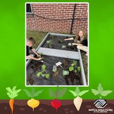 Members of the Bridesburg Gardening Club were hard at work last week,  planting a variety of delicious crops including tomatoes, carrots, romaine  lettuce, peppers, thyme, basil, mint, and more! They're eagerly anticipating