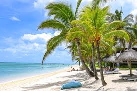 Mauritius turquoise beach and lagoon