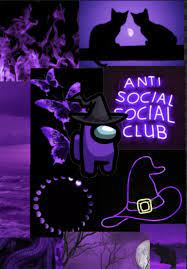 Among Us Purple Witch Hat Butterfly Wallpaper Iphone Dark Purple Aesthetic Purple Aesthetic