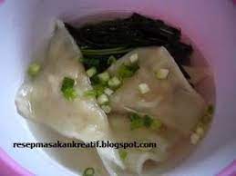 Resep Pangsit Kuah Isi Ayam Dan Udang Resep Masakan Indonesia Pangsit Makanan