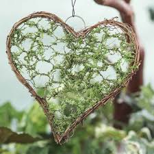Mossy Grapevine Twig Heart Wall Decor Home Decor Twig Art Heart Wall Decor Grape Vines