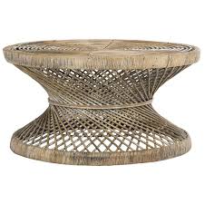 Lots of styles, lots of colors and lots of quality. Safavieh Grimson Large Bowed Brown Wicker Coffee Table 31 5 In Diameter Wik6507b Rona