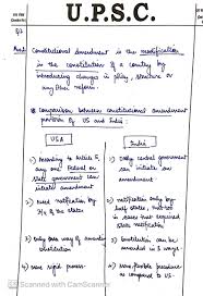 Compare The Procedures Adopted In The Indian And The U S Constitution Towards The Constitutional Amendment Do You Agree With The View That The Flexibility Towards Amendment Procedure Has Led To More Number