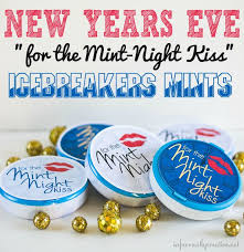 New Year S Eve Mint Night Kiss Printable Favor New Years Eve Day New Years Eve Eve Parties