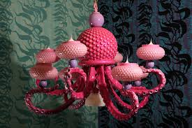 Pink Thing Of The Day Pink Octopus Chandelier The Worley Gig