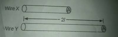 The magnitudes of the current density and the diameters for wires 1 and 2 are given in the table. Out Of Two Wires X And Y Shown Below Which One Has Greater Resistance Justify Your Answer Brainly In